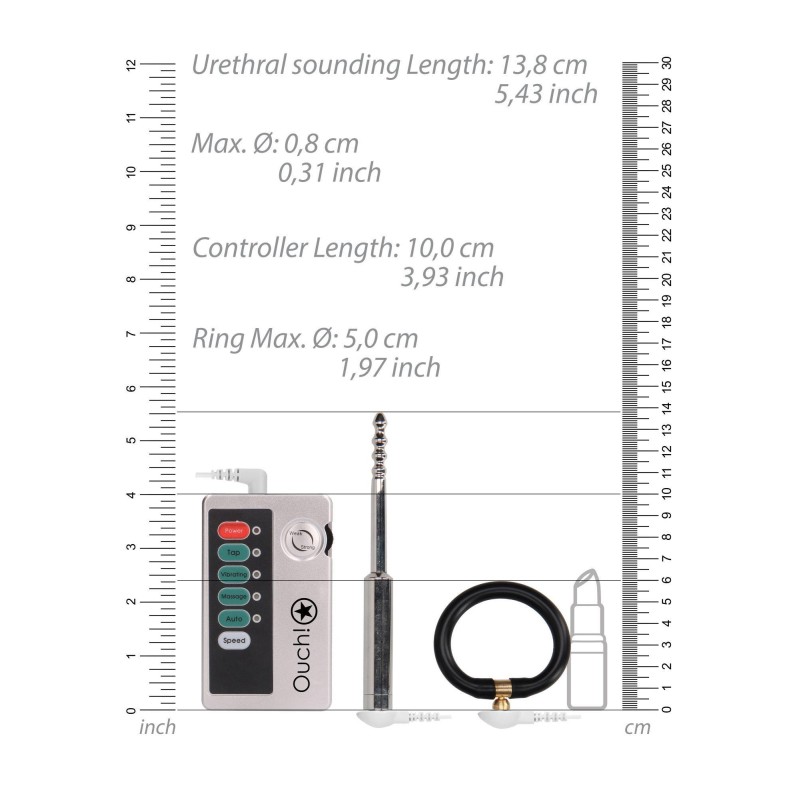 E-stim Urethral Sounding Set - Small - Silver